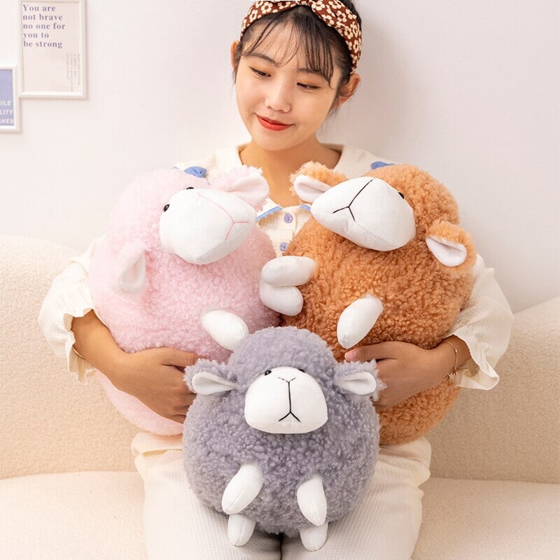 Adorably Grumpy Fluffy Sheep Plush Toys