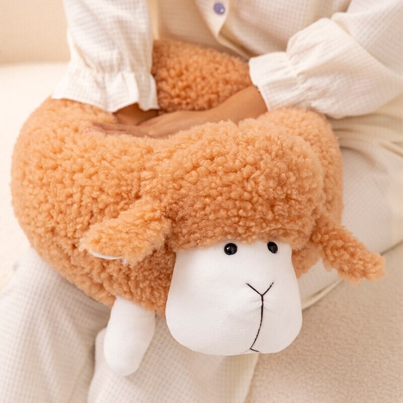Adorably Grumpy Fluffy Sheep Plush Toys