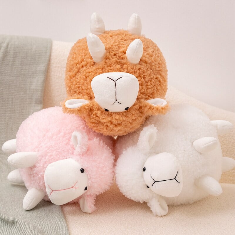 Adorably Grumpy Fluffy Sheep Plush Toys