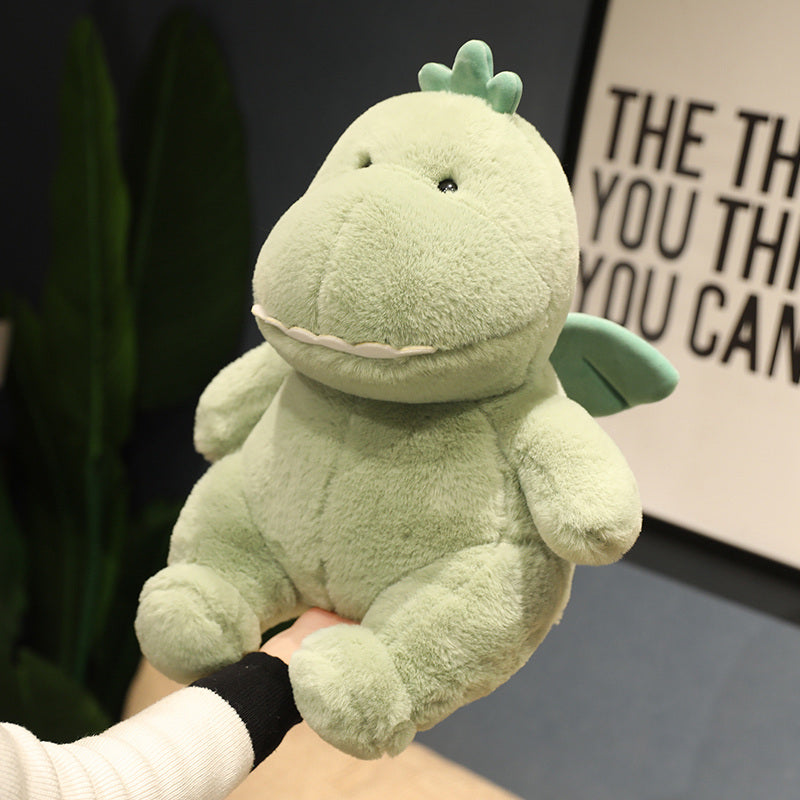 Meet Hajiro: Your Adorable Goofy Green Dinosaur Plush Companion!
