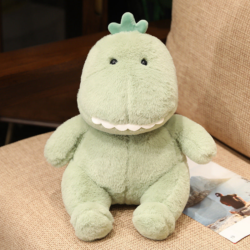 Meet Hajiro: Your Adorable Goofy Green Dinosaur Plush Companion!