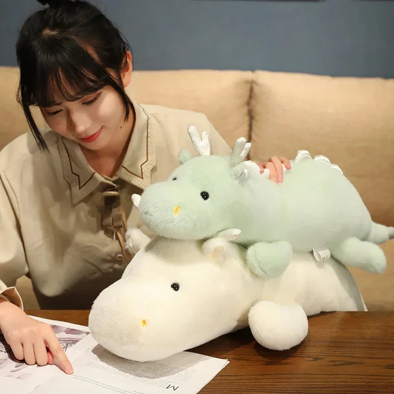 Haku the Adorable Long and Fluffy Dragon Plush Toy