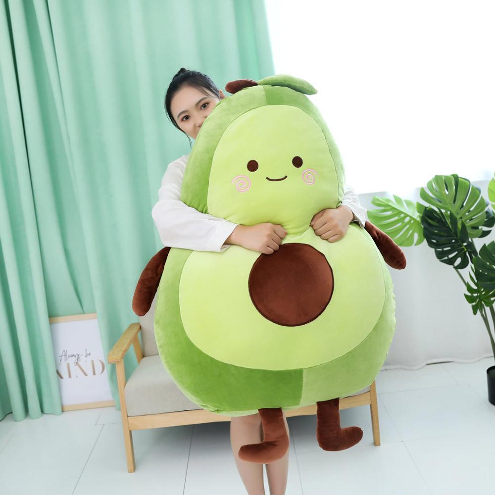 Adorable Happy Green Avocado Cuddly Plush Toy