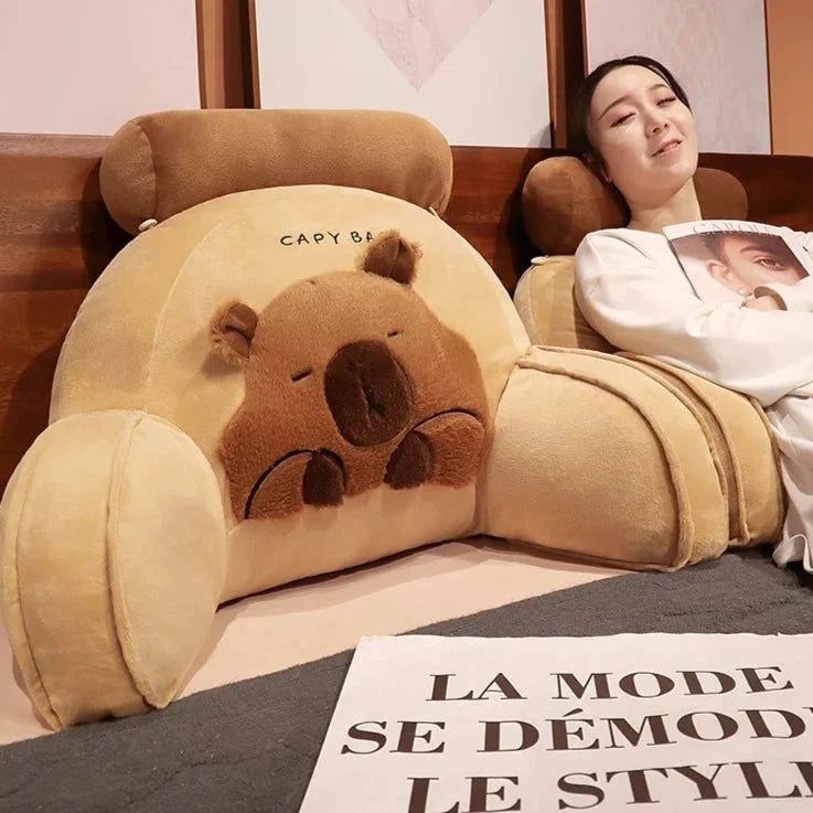 Huge Capybara Cushion Plush Backrest Seat