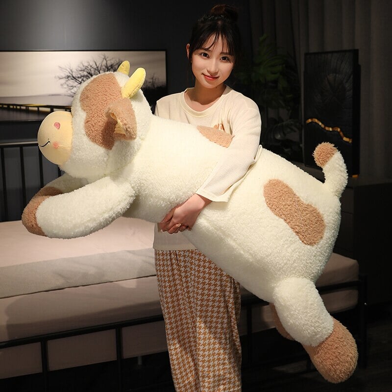 Huge Fluffy Lovely Milk Cow Plushies
