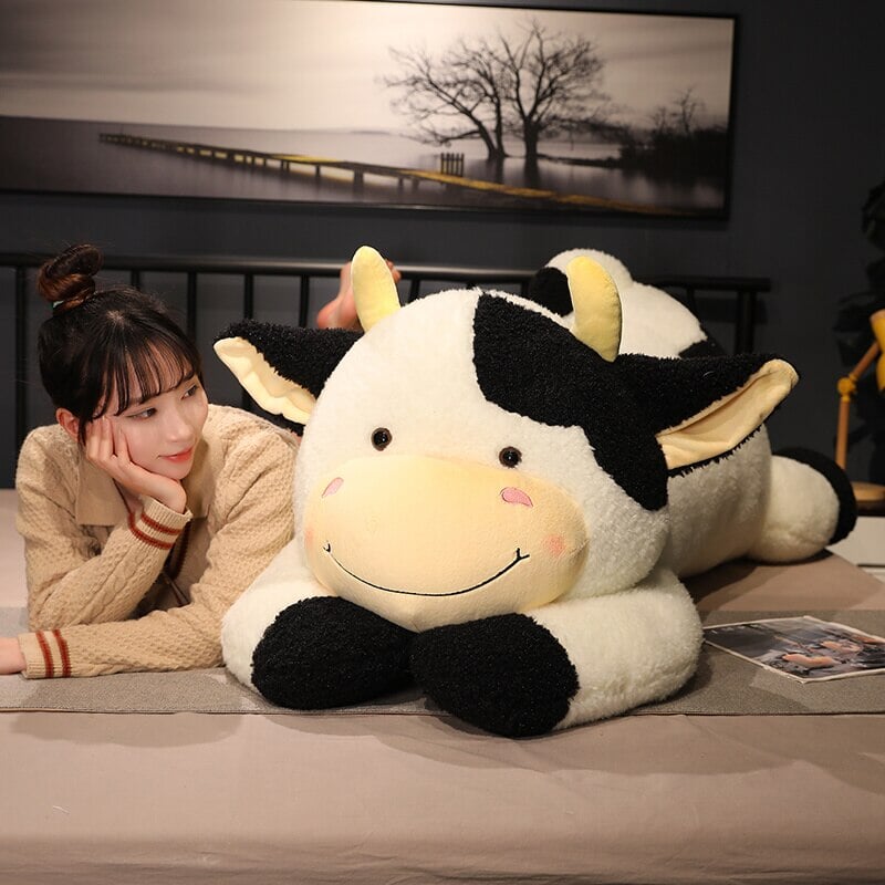 Huge Fluffy Lovely Milk Cow Plushies