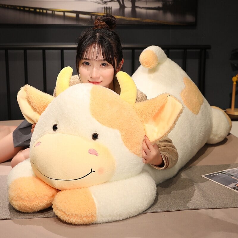 Huge Fluffy Lovely Milk Cow Plushies