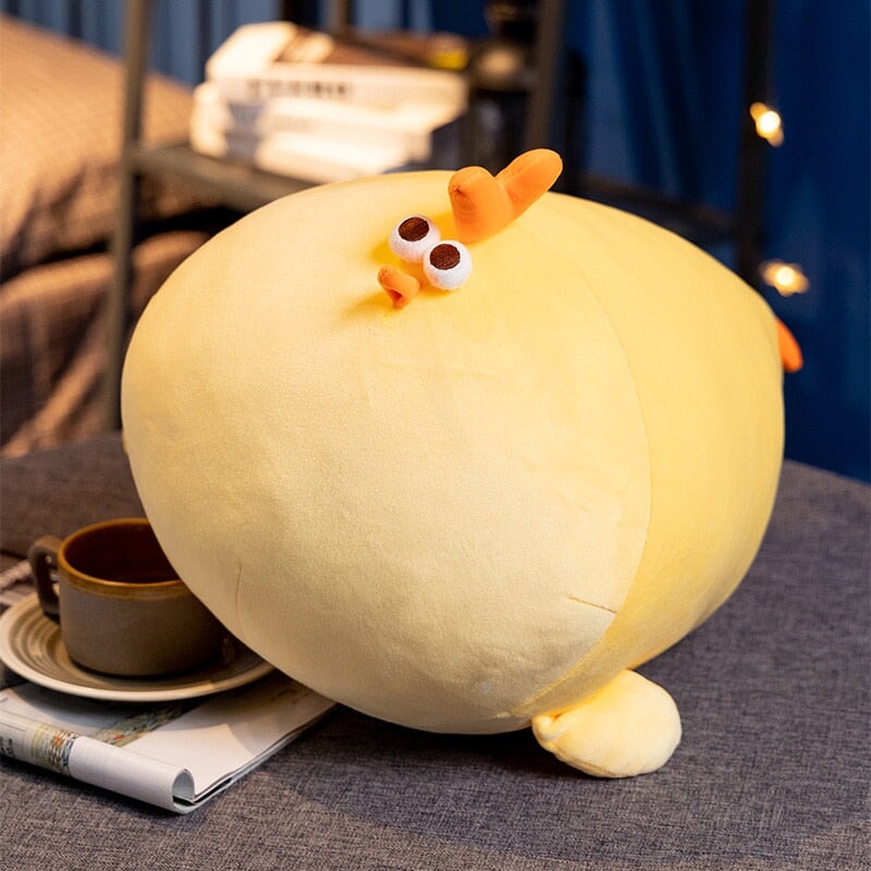 Adorable Chubby Yellow Chicken Plushie - Jaba!