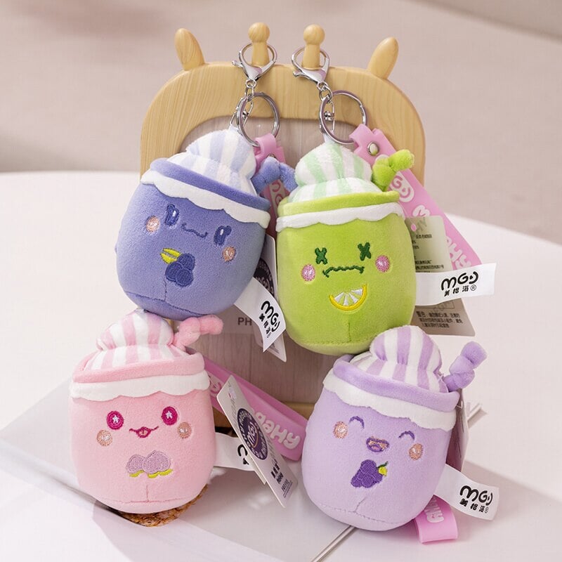 Deliciously Fun Juicy Fruity Bubble Tea Plushie Collection