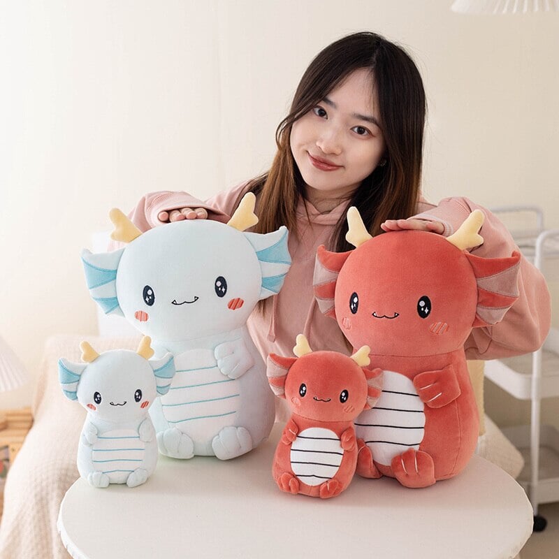 Adorable Kawaii Axolotl Dragon Stuffed Animal