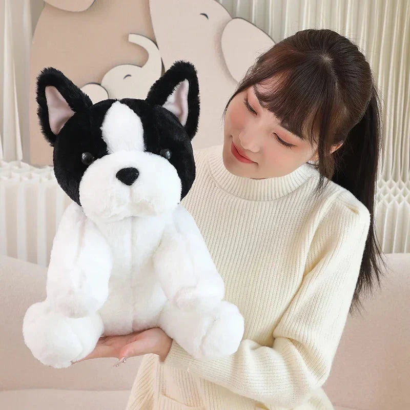 Adorable Beige and White French Bulldog Plush Toys