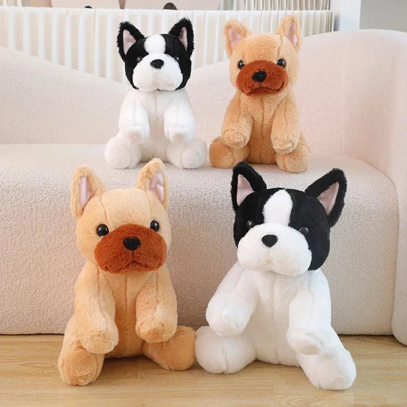 Adorable Beige and White French Bulldog Plush Toys