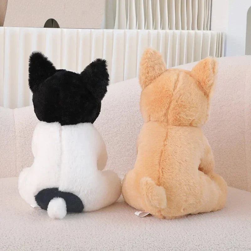 Adorable Beige and White French Bulldog Plush Toys