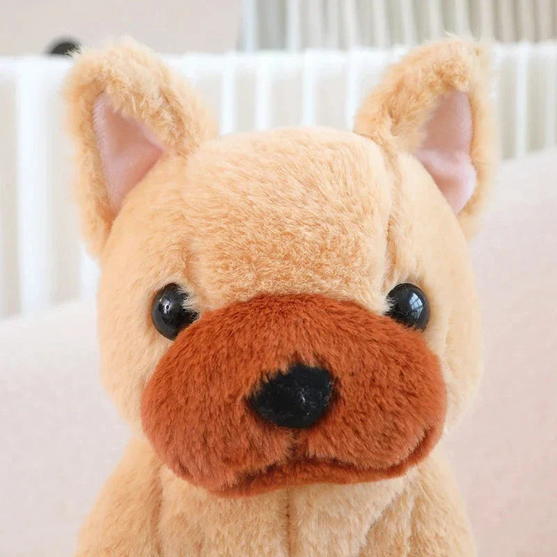 Adorable Beige and White French Bulldog Plush Toys