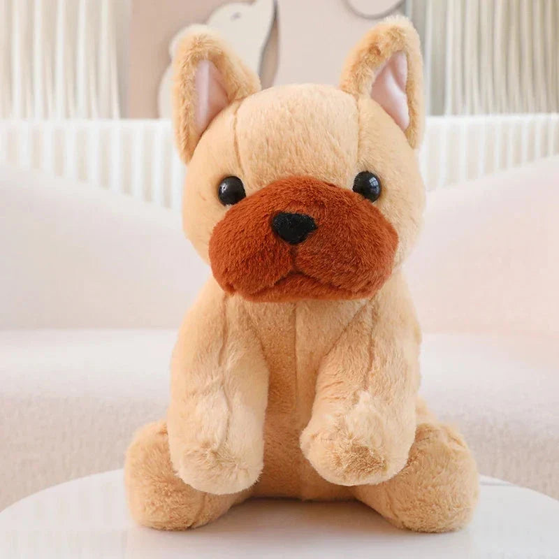 Adorable Beige and White French Bulldog Plush Toys