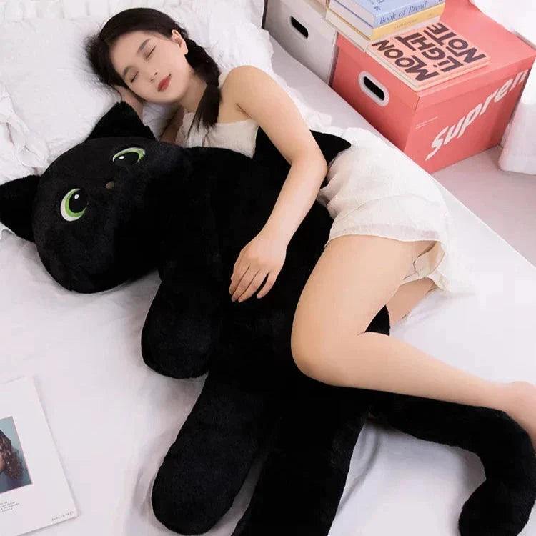 Adorable Winged Black Cat Plush Toy