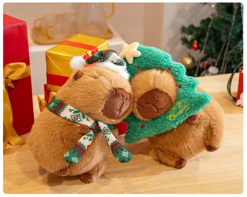 Adorable Kawaii Capybara Plushies for a Festive Christmas Celebration!