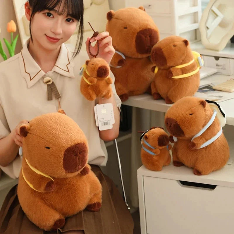 Kawaii Capybara with Backpack Plush Collection
