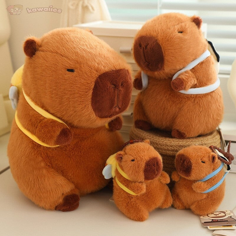 Kawaii Capybara with Backpack Plush Collection