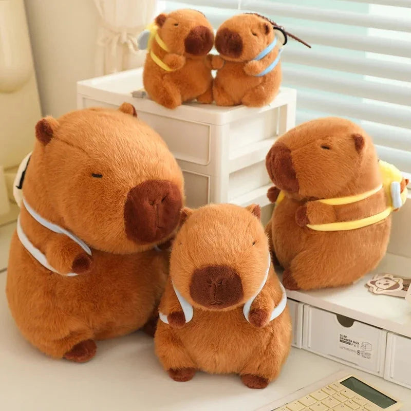 Kawaii Capybara with Backpack Plush Collection