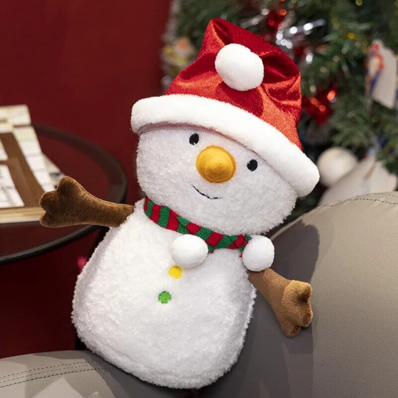 Adorable Kawaii Christmas Snowman & Gingerbread Man Plush Toys