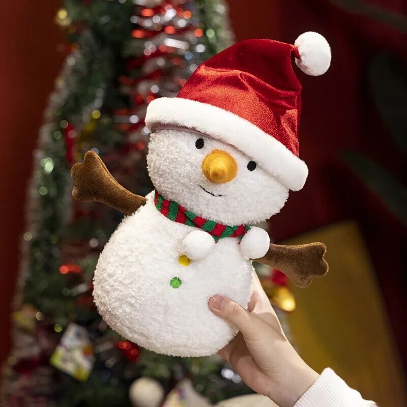 Adorable Kawaii Christmas Snowman & Gingerbread Man Plush Toys