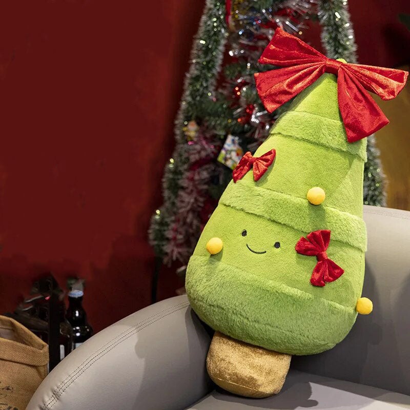 Adorable Kawaii Christmas Tree Wreath Plush Door Decor