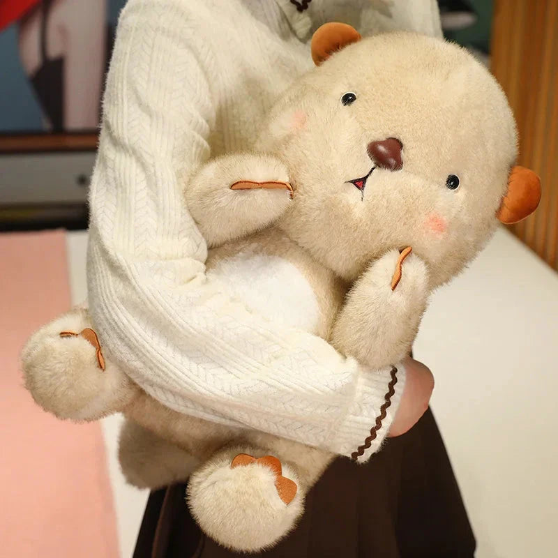 Adorable Fluffy Blushing Otter Stuffed Animal