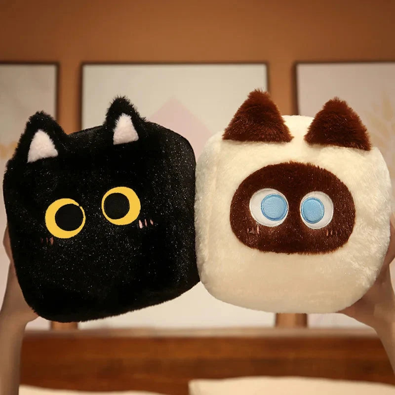 Kawaii Fluffy Cube Cat Plushie Collection