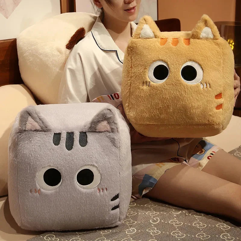 Kawaii Fluffy Cube Cat Plushie Collection