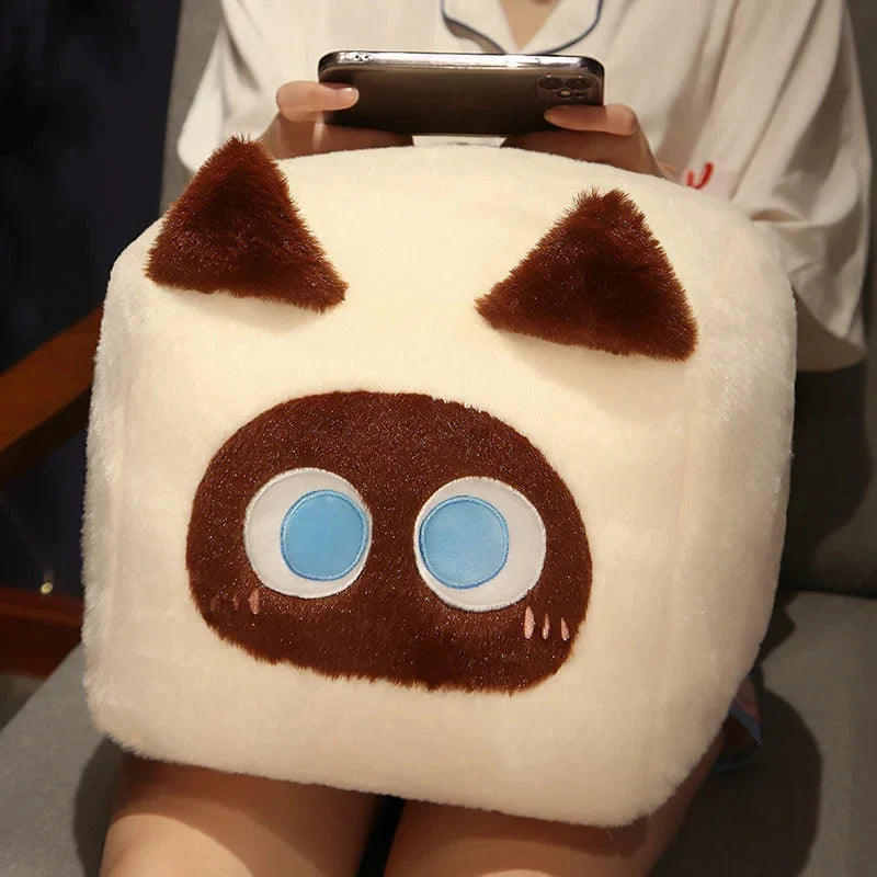Kawaii Fluffy Cube Cat Plushie Collection