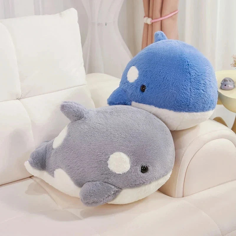 Kawaii Fluffy Gray Blue Killer Whale Plushies