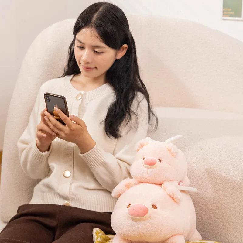 Kawaii Flying Angel Pig Plush