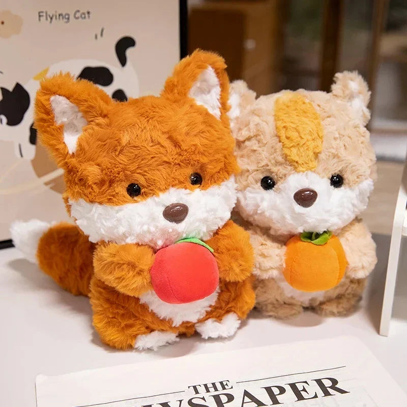 Adorable Chibi Plushies of Kawaii Fox and Squirrel