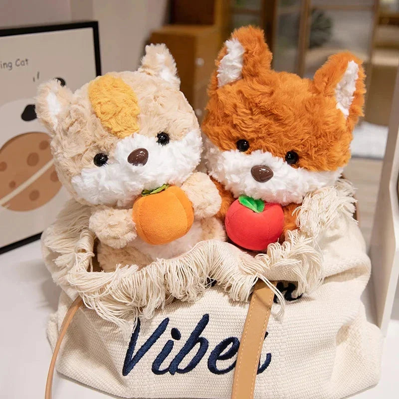 Adorable Kawaii Fox and Squirrel Chibi Plush Toys