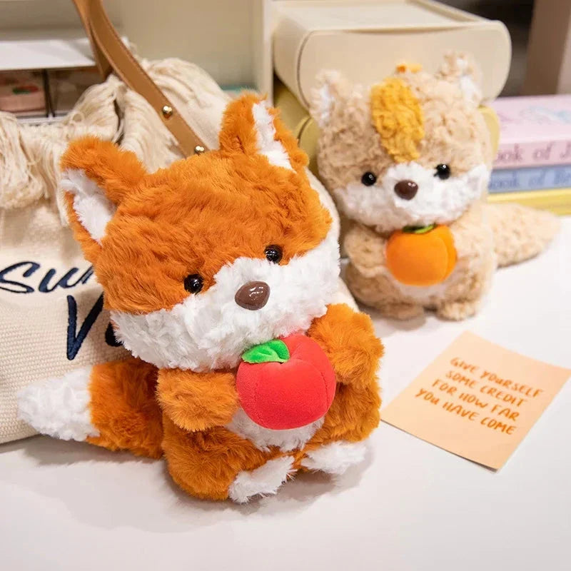 Adorable Kawaii Fox and Squirrel Chibi Plush Toys