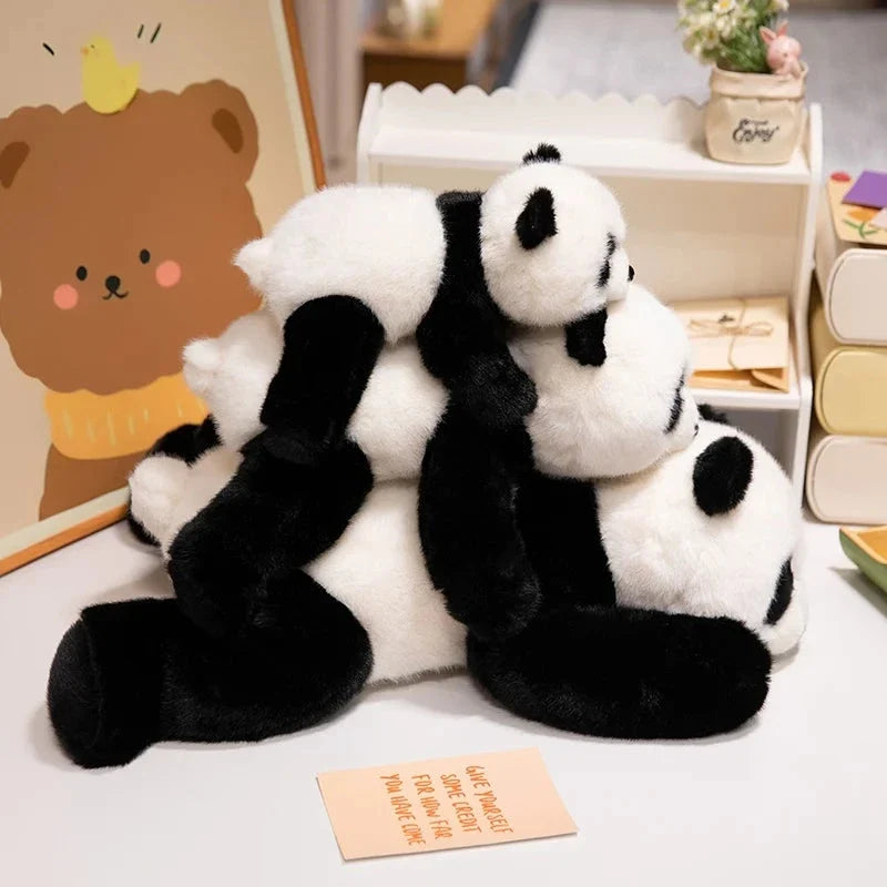 Kawaii Fuzzy Black Brown Panda Plushies