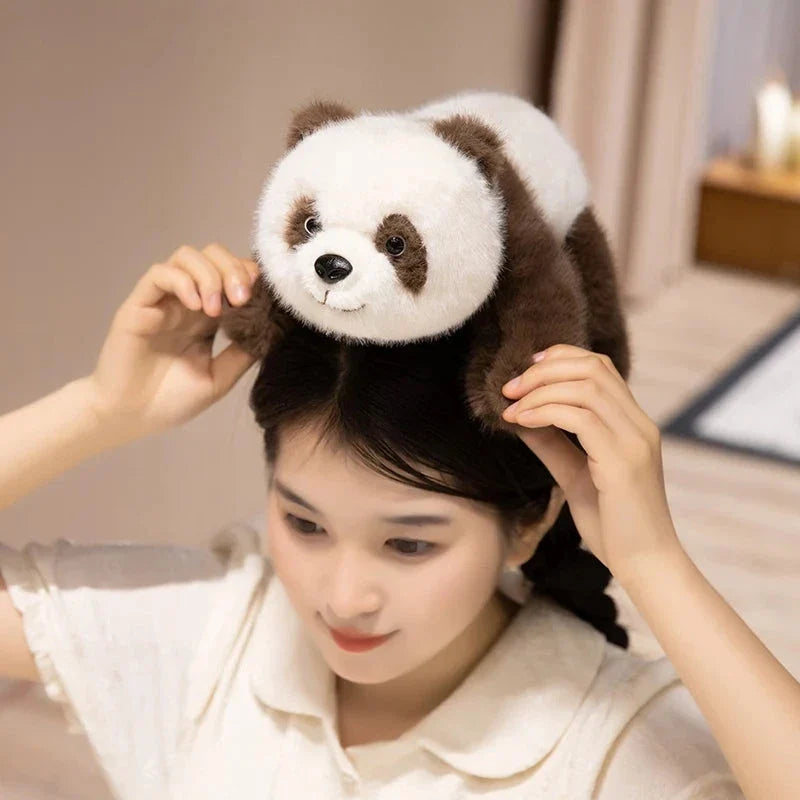Kawaii Fuzzy Black Brown Panda Plushies