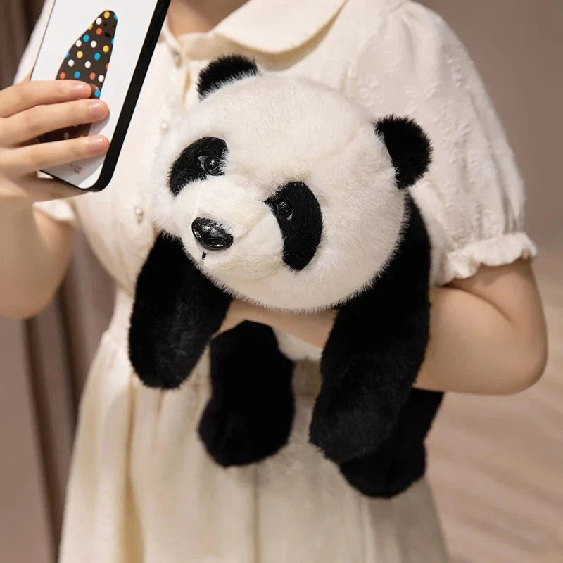 Kawaii Fuzzy Black Brown Panda Plushies