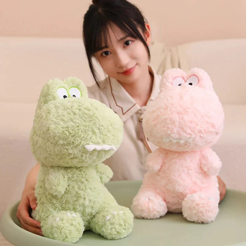 Adorable Kawaii Green and Pink Dinosaur Plush Toys