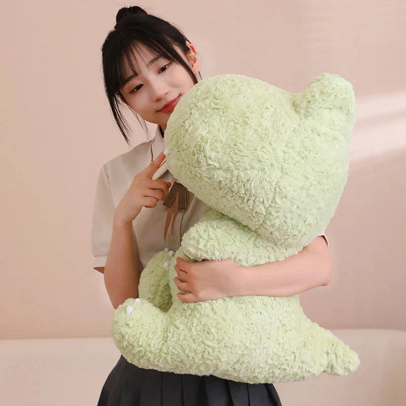 Adorable Kawaii Green and Pink Dinosaur Plush Toys
