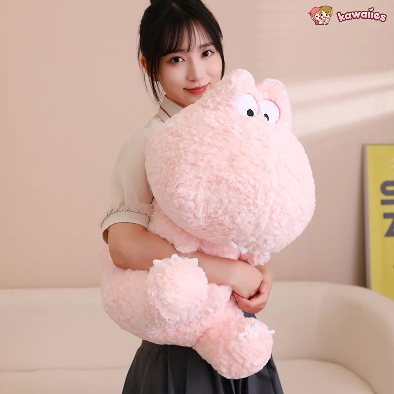 Adorable Kawaii Green and Pink Dinosaur Plush Toys