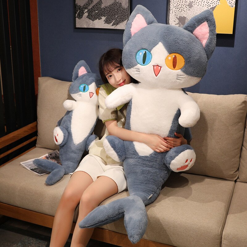 Adorable Hybrid Dolphin-Cat Plush Toy