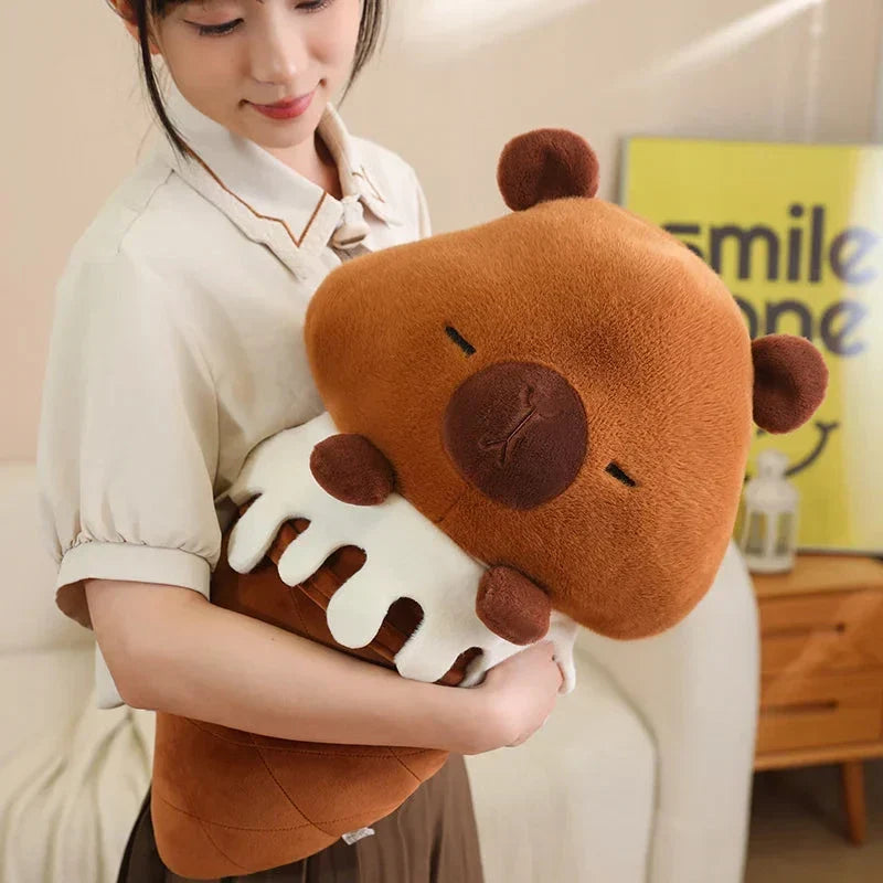 Adorable Kawaii Ice Cream-Inspired Plushie Collection: Pig, Capybara, Chick, and Sheep!