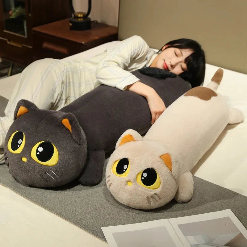Kawaii Long Snuggly Cat Plush Family