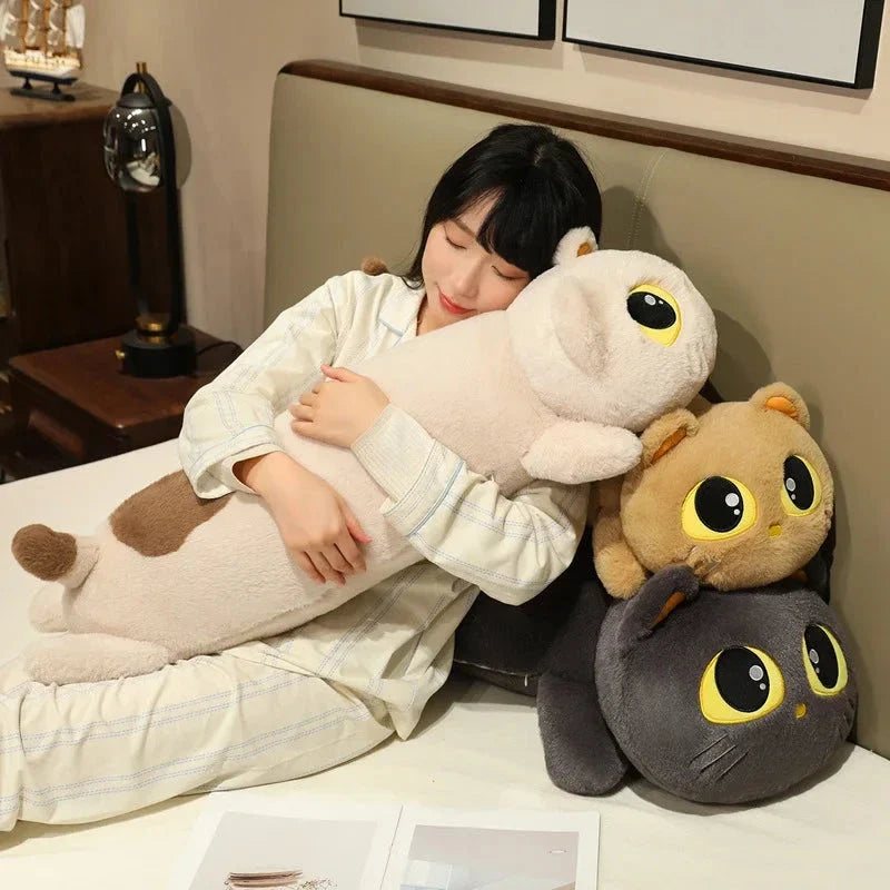Kawaii Long Snuggly Cat Plush Family