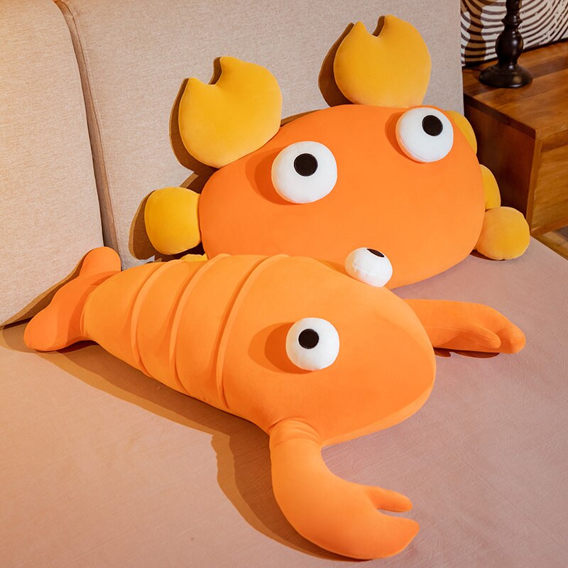 Adorable Orange Crab & Lobster Plush Toy
