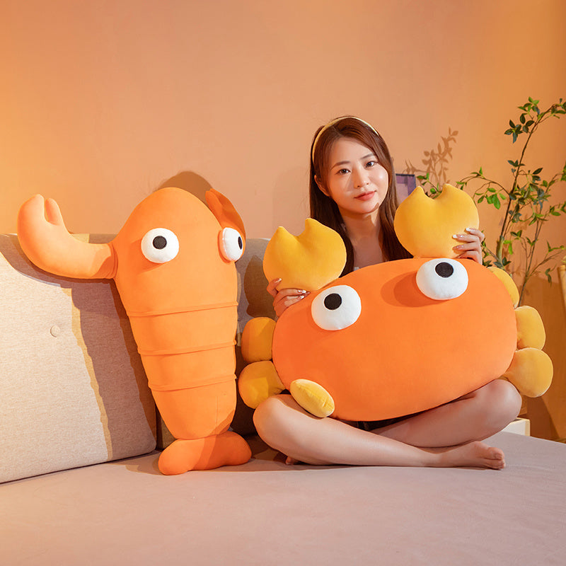 Adorable Orange Crab & Lobster Plush Toy