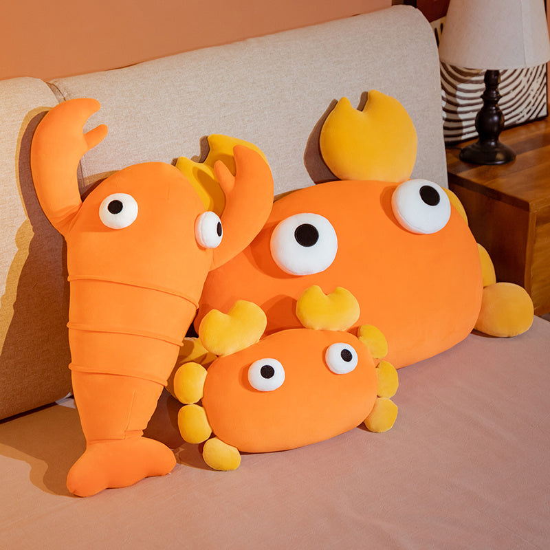 Adorable Orange Crab & Lobster Plush Toy