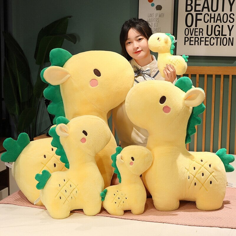Adorable Pineapple Giraffe Plush Toy